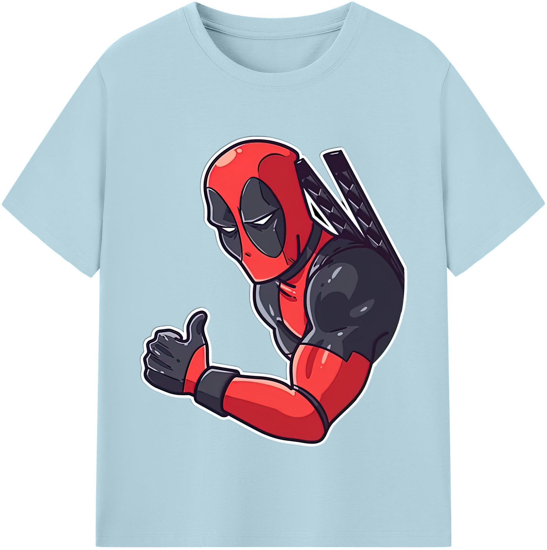 （画像用） Deadpool デッドプール 綿100％半袖Tシャツ（フロントプリント）